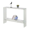 SoHo Glass V Console Table with Shelf - Convenience Concepts