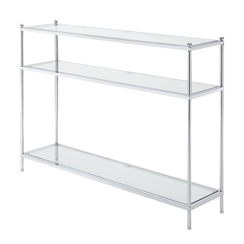 Royal Crest 3 Tier Glass Console Table - Convience Concept, Inc.