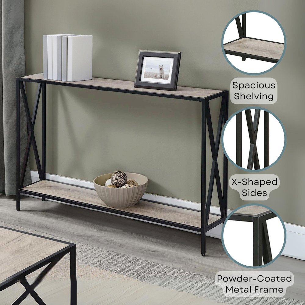 Tucson Console Table with Shelf - Convenience Concepts