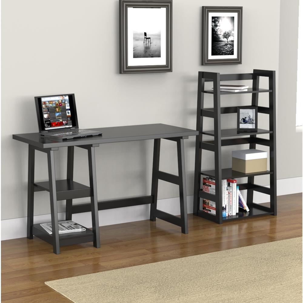 Designs2Go Trestle Desk with Shelves - Convience Concept, Inc.