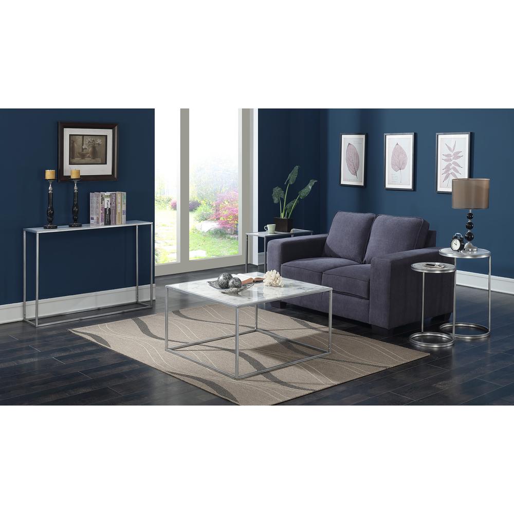 Gold Coast Faux Marble Console Table - Convience Concept, Inc.