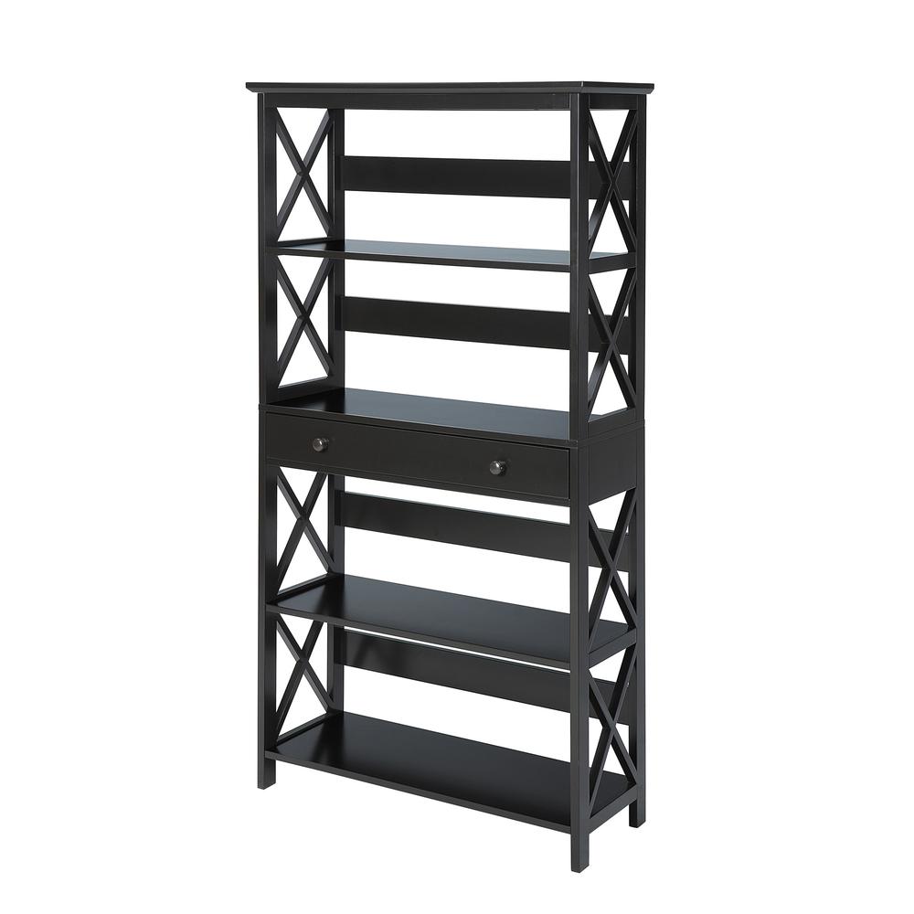 Oxford 5 Tier Bookcase with Drawer - Convience Concept, Inc.