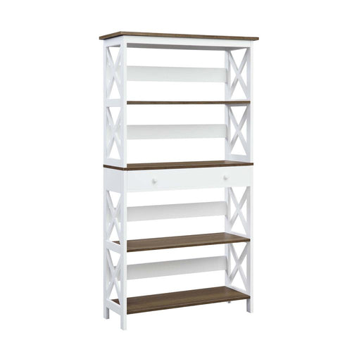 Oxford 5 Tier Bookcase with Drawer - Convenience Concepts