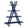 Oxford A Frame Bookshelf, Cobalt Blue - Convenience Concepts