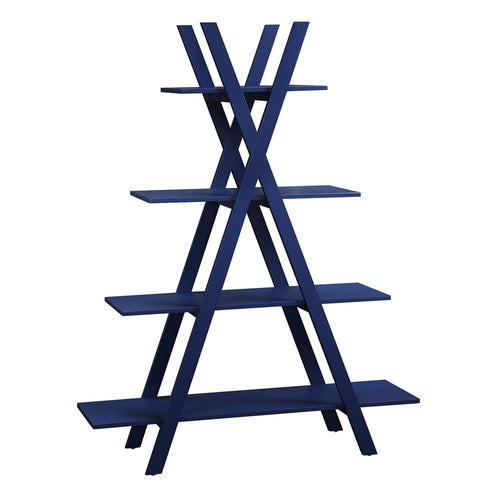Oxford A Frame Bookshelf, Cobalt Blue - Convenience Concepts