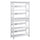 Omega 5 Tier Bookcase with Drawer, White - Convenience Concepts