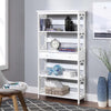 Omega 5 Tier Bookcase with Drawer, White - Convenience Concepts