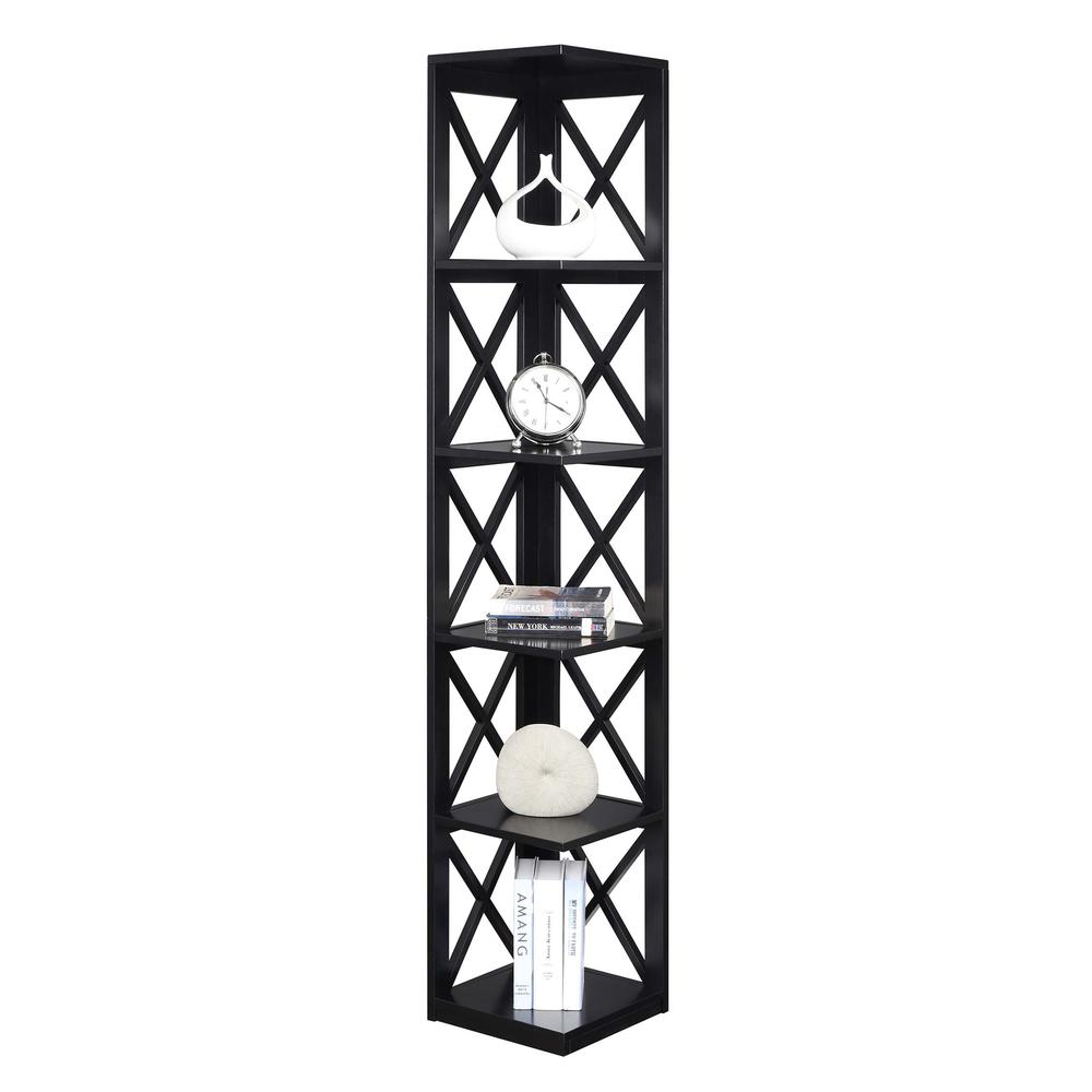 Oxford 5 Tier Corner Bookcase - Convience Concept, Inc.