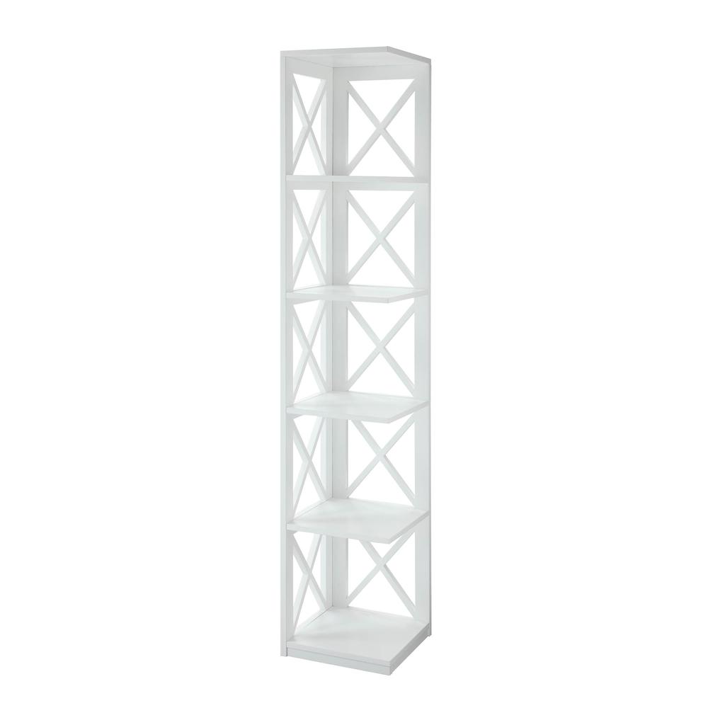 Oxford 5 Tier Corner Bookcase - Convience Concept, Inc.