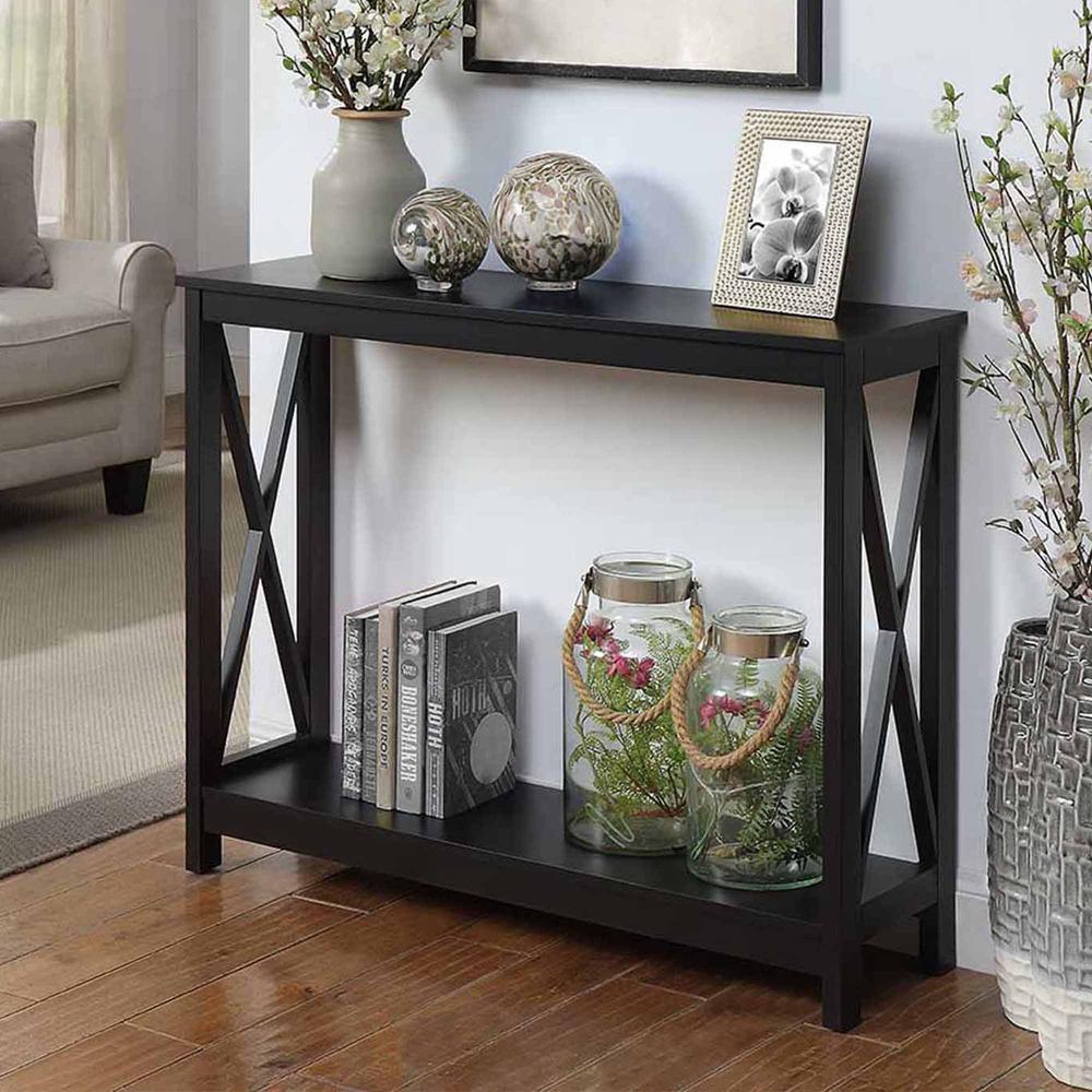 Oxford Console Table with Shelf - Convience Concept, Inc.