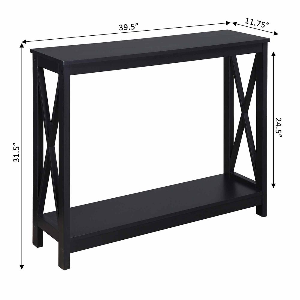 Oxford Console Table with Shelf - Convience Concept, Inc.