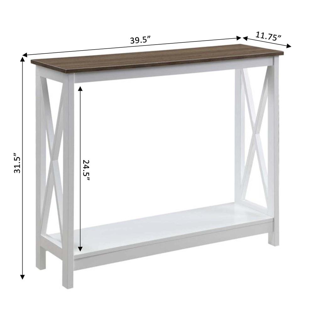 Oxford Console Table with Shelf - Convience Concept, Inc.