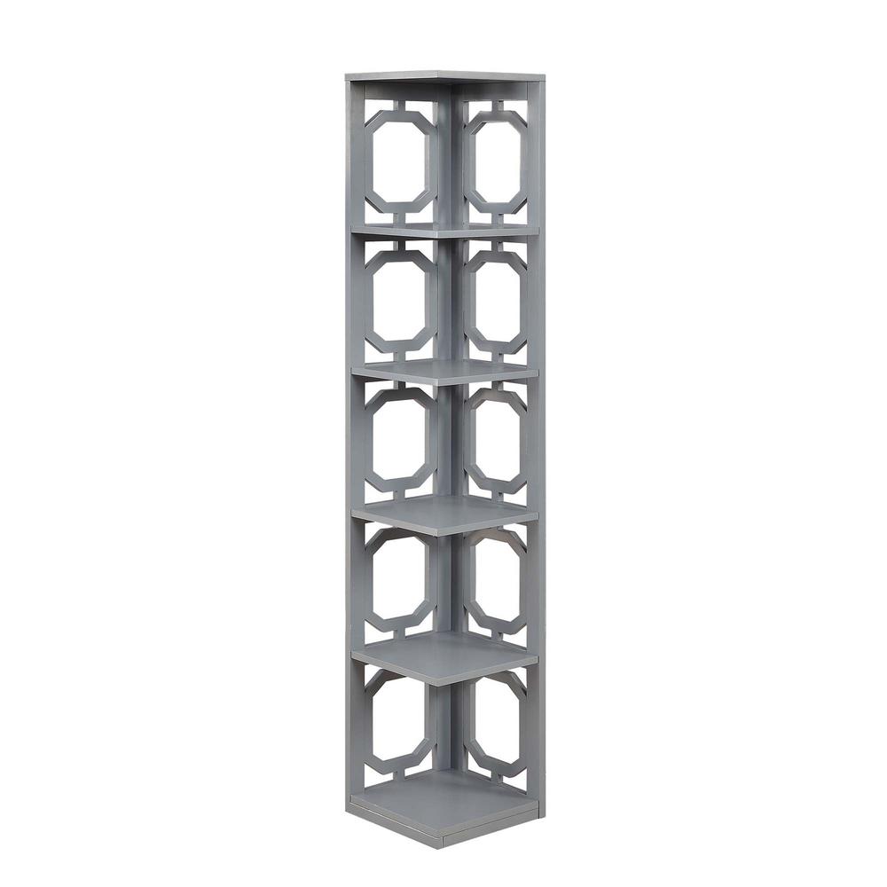 Omega 5 Tier Corner Bookcase - Convience Concept, Inc.