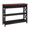 Oxford 1 Drawer Console Table with Shelves - Convience Concept, Inc.