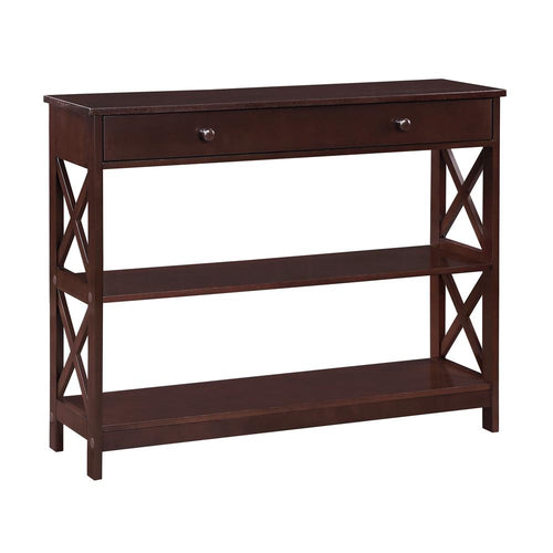 Oxford 1 Drawer Console Table with Shelves - Convience Concept, Inc.