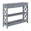 Oxford 1 Drawer Console Table with Shelves - Convience Concept, Inc.