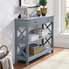 Oxford 1 Drawer Console Table with Shelves - Convience Concept, Inc.