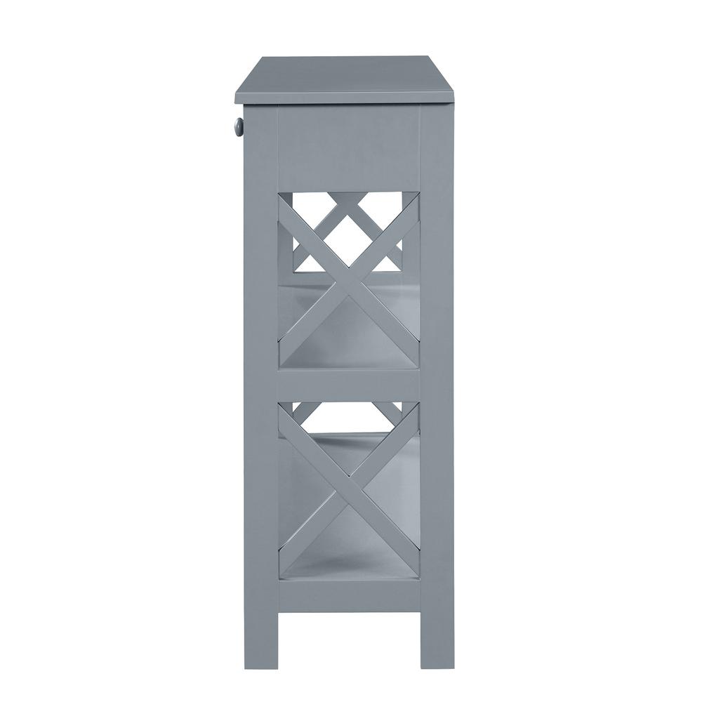 Oxford 1 Drawer Console Table with Shelves - Convience Concept, Inc.