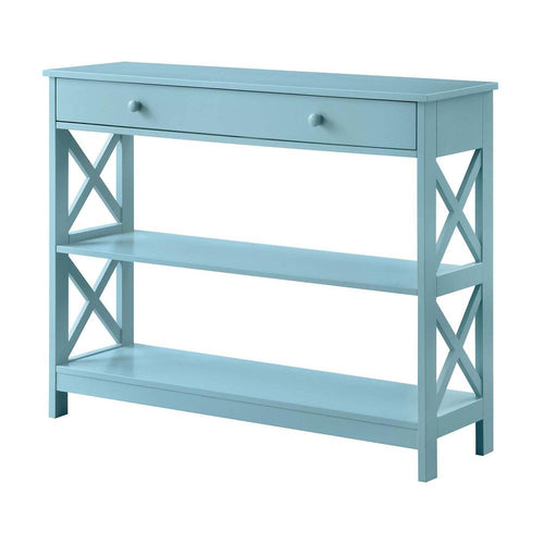 Oxford 1 Drawer Console Table with Shelves - Convience Concept, Inc.