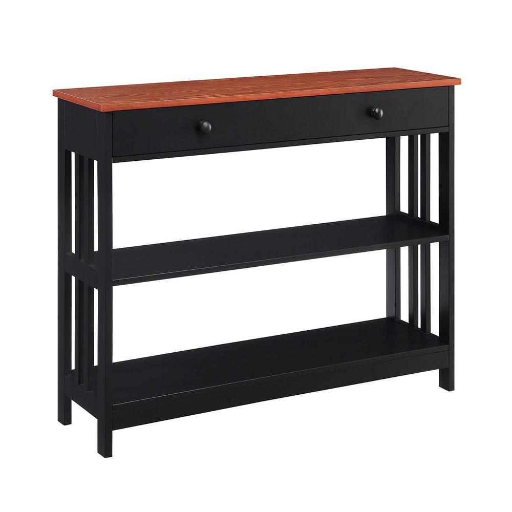 Mission 1 Drawer Console Table with Shelves - Convience Concept, Inc.