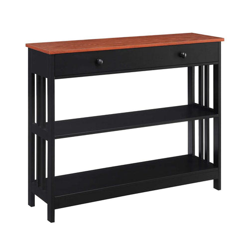 Mission 1 Drawer Console Table with Shelves - Convience Concept, Inc.