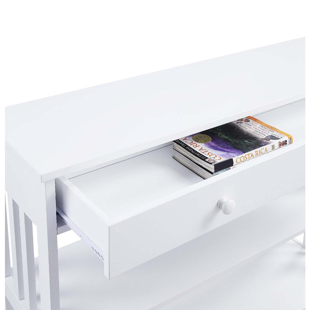 Mission 1 Drawer Console Table with Shelves - Convience Concept, Inc.