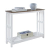 Mission Console Table, Driftwood/White - Convenience Concepts