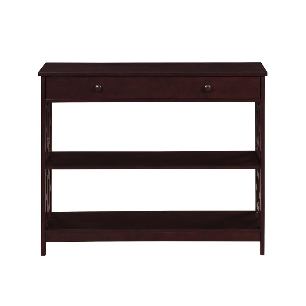 Town Square 1 Drawer Console Table, Espresso - Convenience Concepts