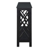 Titan Console Table with Shelf, Black - Convenience Concepts