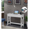 Oxford 42 inch Desk with Charging Station White - Convenience Concepts