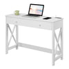 Oxford 42 inch Desk with Charging Station White - Convenience Concepts