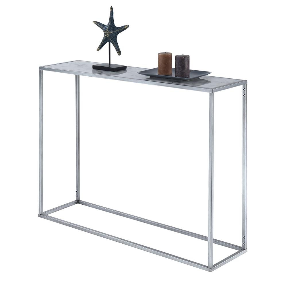 Gold Coast Faux Marble Console Table - Convience Concept, Inc.