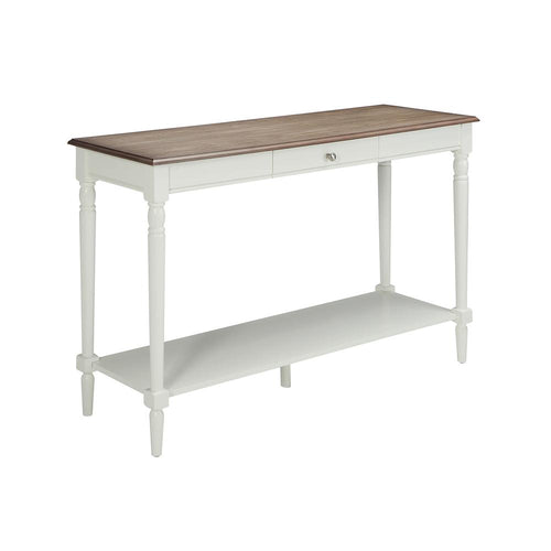 French Country Console Table with Drawer and Shelf - Convience Concept, Inc.