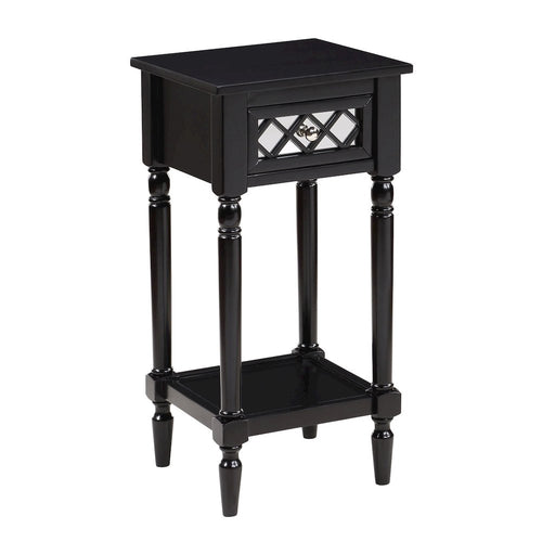 French Country Khloe Deluxe 1 Drawer Accent Table with Shelf - Convenience Concepts