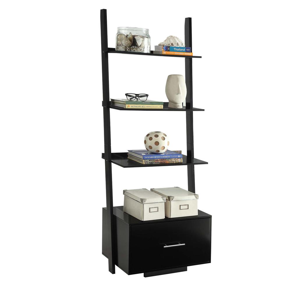American Heritage Ladder Bookcase with File Drawer - Convience Concept, Inc.
