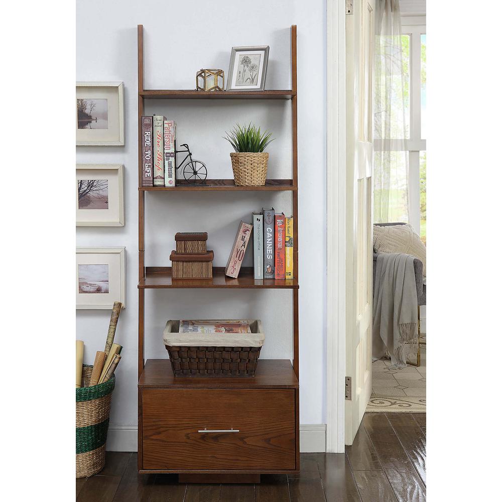 American Heritage Ladder Bookcase with File Drawer - Convience Concept, Inc.