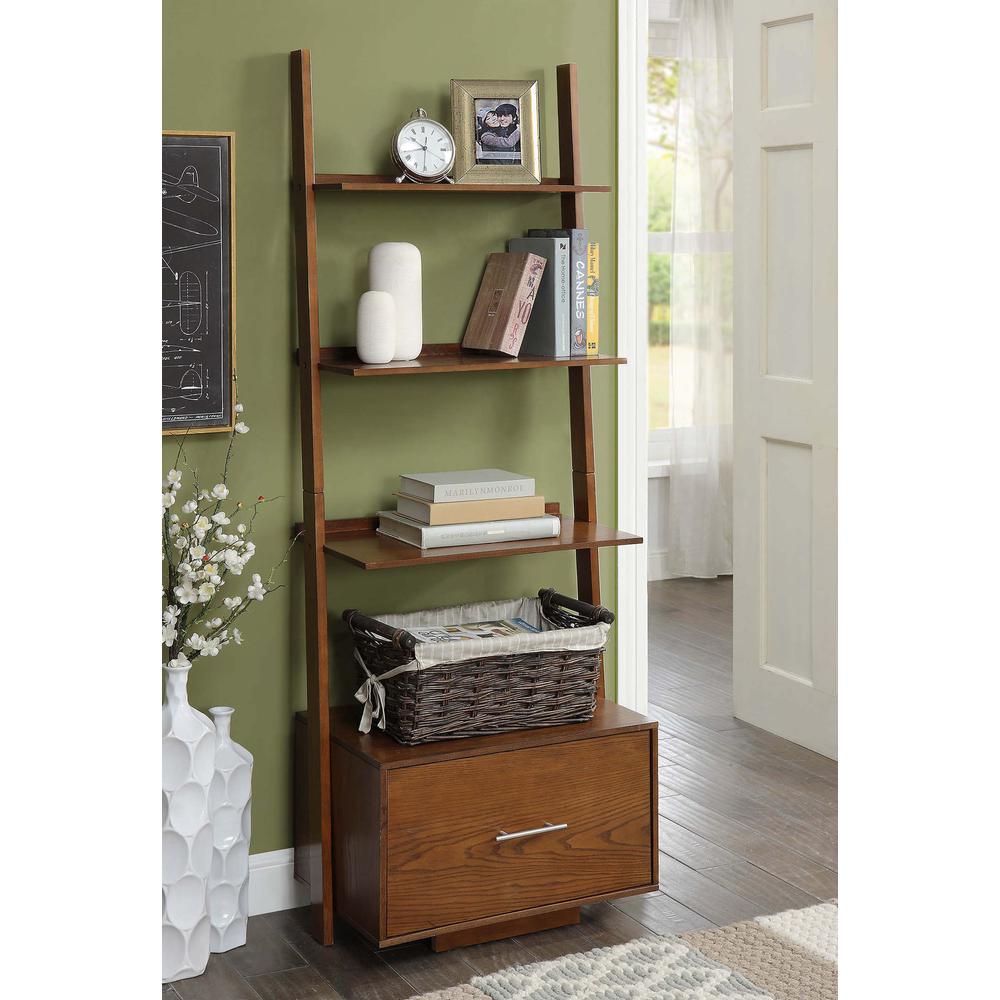 American Heritage Ladder Bookcase with File Drawer - Convience Concept, Inc.