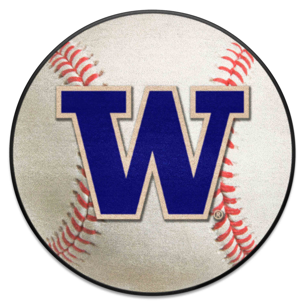 Fanmats - University of Washington Baseball Mat 27'' diameter