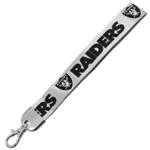 Las Vegas Raiders Lanyard Wristlet Style Silver -