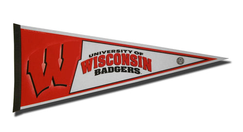 Wisconsin Badgers Pennant 12x30 Carded Rico -