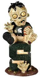 Michigan State Spartans Zombie Figurine - On Logo w/Football -