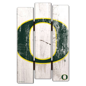 Oregon Ducks Sign 11x17 Wood Fence Style White - WinCraft