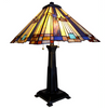 FLARE Tiffany-style 2 Light Mission Table Lamp 15'' Shade - CHLOE Lighting
