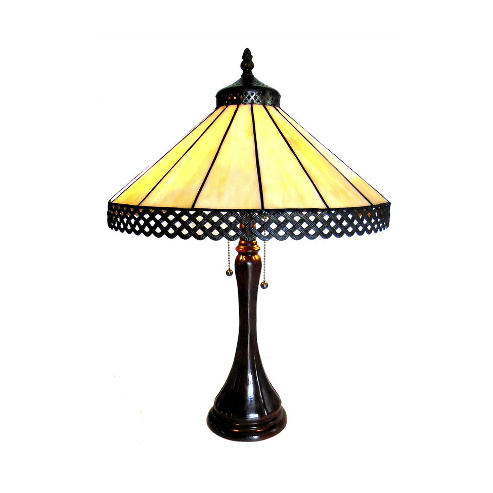 MILA Tiffany-style 2 Light Table Lamp 16'' Shade - CHLOE Lighting