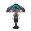 CHLOE Lighting - LIAISON Victorian-Style Antique Dark Bronze 3 Light Double Lit Table Lamp 16'' Wide