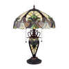 CHLOE Lighting LIAISON Victorian-Style Antique Dark Bronze 3 Light Double Lit Table Lamp 16'' Wide