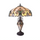 LIAISON Tiffany-style 3 Light Victorian Double Lit Table Lamp 18'' Shade - CHLOE Lighting