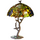 2 Light Tiffany-style featuring Leafs & Grapes Table Lamp Oval Shape 20'' Shade - CHLOE Lighting