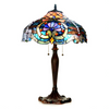 LYDIA Tiffany-style 2 Light Victorian Table Lamp 17'' Shade - CHLOE Lighting