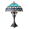 AUBREY Victorian 2 Light Antique Dark Bronze Table Lamp 18'' Shade - CHLOE Lighting